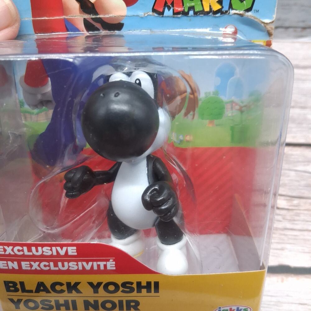 Super Mario Nintendo Exclusive Black Yoshi 2.5" Figure Jakks Pacific Damaged Box - Picture 9 of 15